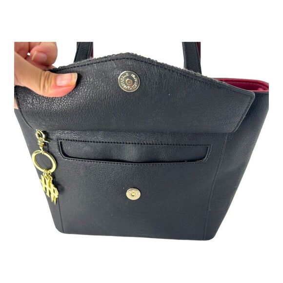 Harry Potter LOUNGEFLY Black Suit Tie Embroidered Crossbody Purse Rare Handle - Picture 8 of 12